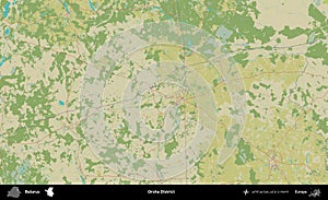 Orsha District, Belarus. Topographic Humanitarian