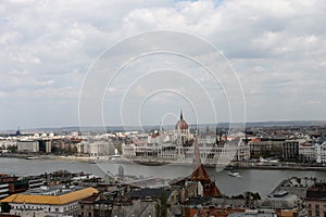 Orszaghaz panorama in Budapest photo