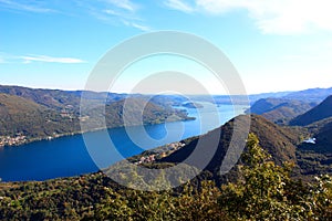 Orta lake and island in Northern Italy