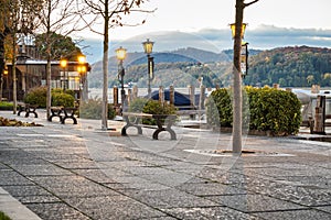 Orta village, Motta square. Color image photo