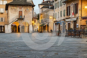 Orta village, Motta square. Color image photo