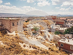 Ortahisar town in Cappadocia Turkey.