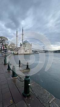 Mecidiye Mosque or Ortakoy Mosque in Istanbul. photo