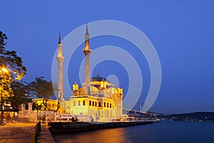 Ortakoy Mosque and Bosphorus Bridge in Istanbul