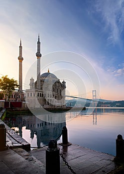 Ortakoy Mosque at dawn photo