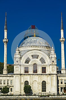 Ortakoy Mosque on the Bosphorus in Istanbul, Turkey