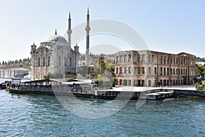 Ortakoy Mosque by the Bosporus Istanbul, Turkey