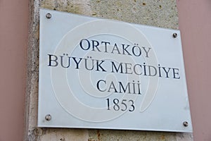 Ortakoy Mosque detail