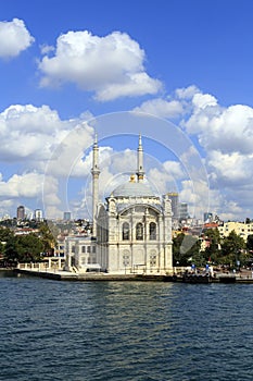 Ortakoy mosque on European side,Istanbul, Turkey.