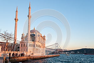 The Ortakoy Mosque in Istanbul