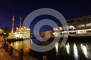 Ortakoy Mosque in Istanbul City, Turkey