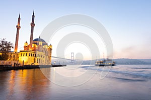 Ortakoy Mosque in Istanbul City, Turkey