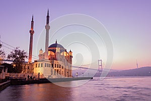 Ortakoy Mosque in Istanbul City, Turkey