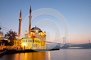 Ortakoy Mosque in Istanbul City, Turkey