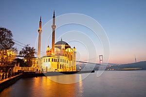 Ortakoy Mosque in Istanbul City, Turkey