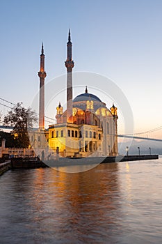 Ortakoy Mosque in Istanbul City, Turkey