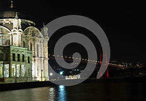 Ortakoy mosque in Istanbul Turkey photo