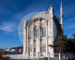 Close view of Ortakoy Mosque in Istanbul, Turkey