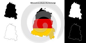 Ortenaukreis outline map photo
