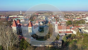 Orth an der Donau. Castle and church in Lower Austria