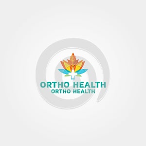 Ortho Health Vector logo design photo