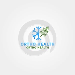 Ortho Health Vector logo design template