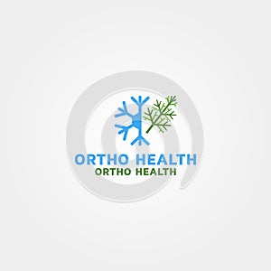 Ortho Health Vector logo design template photo