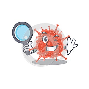 Orthocoronavirinae in Smart Detective picture character design photo