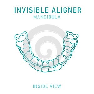 Orthodontic silicone trainer. Invisible braces aligner, retainer.