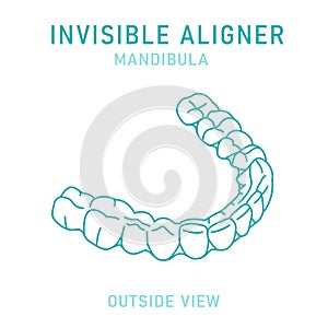 Orthodontic silicone trainer. Invisible braces aligner, retainer.