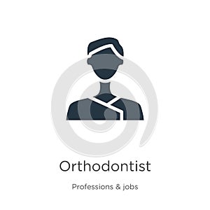 Orthodontist icon vector. Trendy flat orthodontist icon from professions collection isolated on white background. Vector