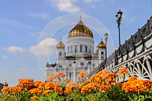 Orthodox Cathedral of Christ the Savior in Moscow, Russia