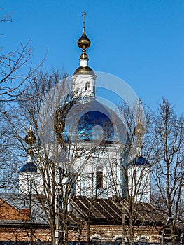 Orthodox Cathedral of the Kazan icon of the Mother of God in the town of Yukhnov in Russia.