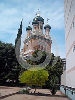 Orthodox Cathedral of St. Nicholas in Nice. Nice, France