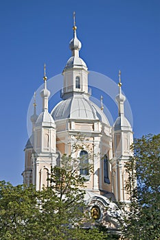 Orthodox cathedral in St.-Petersburg.