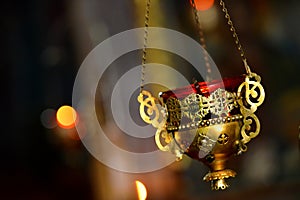 Orthodox censer macro photo