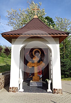 Orthodox Chapel, Feredeu monastery, springtime, Arad County, Romania