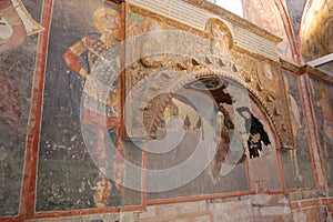 Orthodox Christian Church of Saint Savior in Chora (Istanbul, Turkey). Old paintings on the ceiling