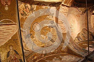 Orthodox Christian Church of Saint Savior in Chora (Istanbul, Turkey). Old paintings on the ceiling
