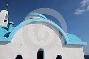 orthodox church (agios dionysios d\'olymbos) in galatas in crete (greece)