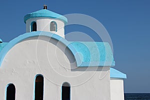 orthodox church (agios dionysios d\'olymbos) in galatas in crete (greece)