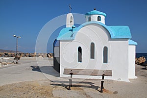 orthodox church (agios dionysios d\'olymbos) in galatas in crete (greece)