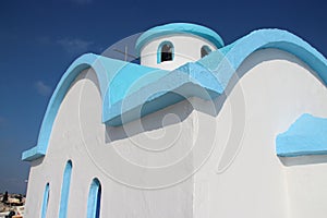 orthodox church (agios dionysios d\'olymbos) in galatas in crete (greece)