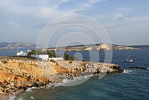 Orthodox church and cemetery on Koufonissi island