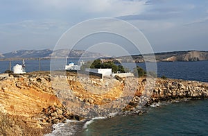 Orthodox church and cemetery on Koufonissi island