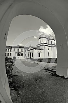 Orthodox church. Comana Monastery - Giurgiu, landmark attraction in Romania