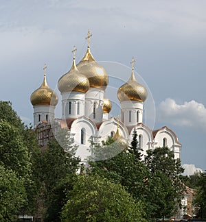 Orthodox church with gold domes