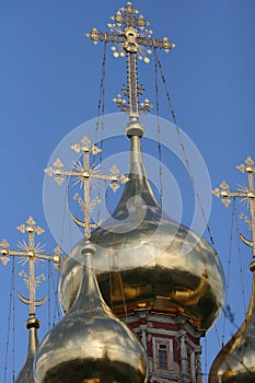 Orthodox church with golden domes