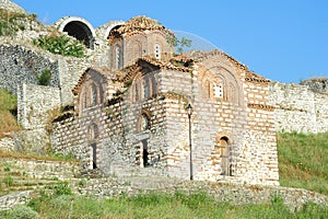 The orthodox church of holy Trinity at Kala fortless over Berat