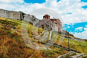 The orthodox church of holy Trinity at Kala fortless over Berat on Albania